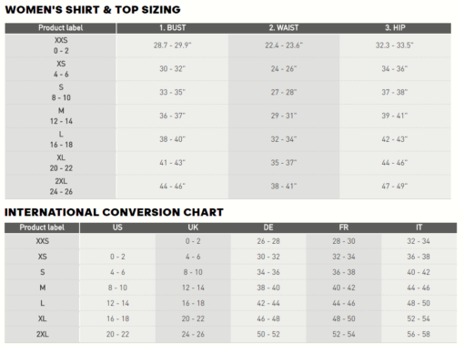 adidas tee size chart